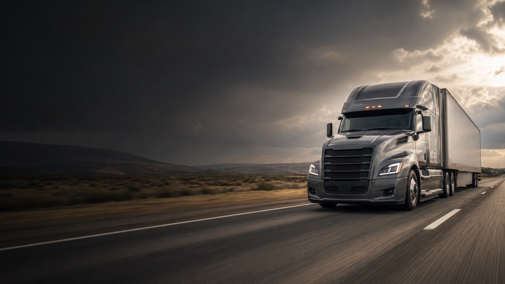 ELD Go truck travelling on a highway